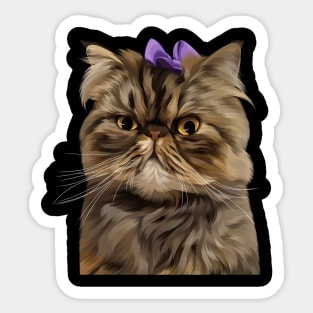 Cute cat and kittens cat Sticker